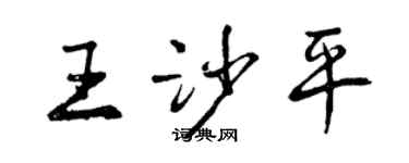曾庆福王沙平行书个性签名怎么写