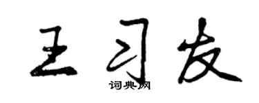 曾庆福王习友行书个性签名怎么写