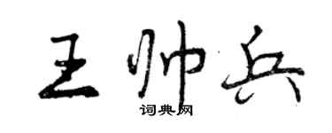 曾庆福王帅兵行书个性签名怎么写