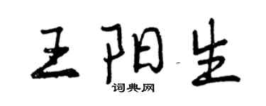 曾庆福王阳生行书个性签名怎么写