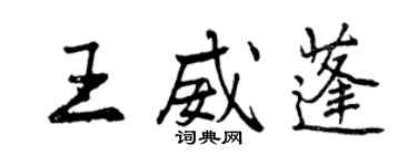 曾庆福王威蓬行书个性签名怎么写