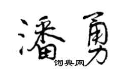 曾庆福潘勇行书个性签名怎么写