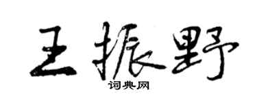 曾庆福王振野行书个性签名怎么写