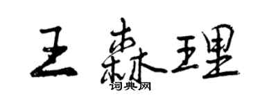 曾庆福王森理行书个性签名怎么写