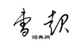 梁锦英曹起草书个性签名怎么写