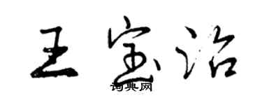 曾庆福王宝治行书个性签名怎么写