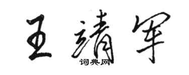 骆恒光王靖军行书个性签名怎么写