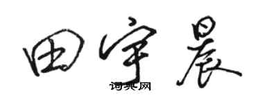 骆恒光田宇晨行书个性签名怎么写
