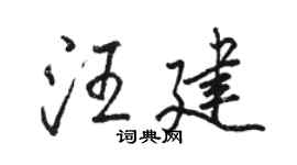 骆恒光汪建行书个性签名怎么写