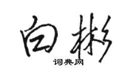 骆恒光白彬行书个性签名怎么写