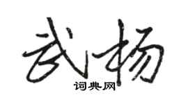 骆恒光武杨行书个性签名怎么写