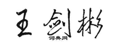 骆恒光王剑彬行书个性签名怎么写