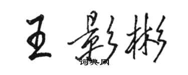 骆恒光王影彬行书个性签名怎么写