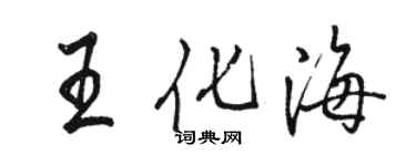 骆恒光王化海行书个性签名怎么写