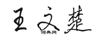骆恒光王文楚行书个性签名怎么写