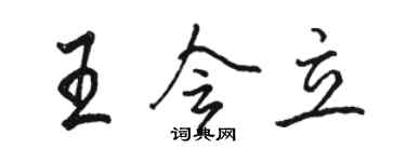 骆恒光王会立行书个性签名怎么写