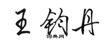 骆恒光王钧丹行书个性签名怎么写