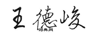 骆恒光王德峻行书个性签名怎么写