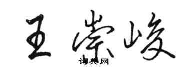 骆恒光王崇峻行书个性签名怎么写