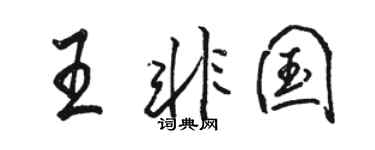 骆恒光王非国行书个性签名怎么写