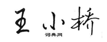 骆恒光王小桥行书个性签名怎么写