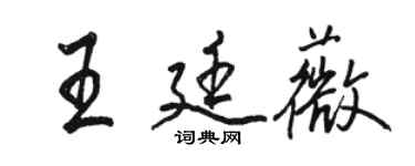 骆恒光王廷薇行书个性签名怎么写