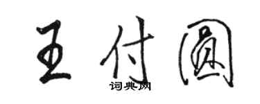 骆恒光王付圆行书个性签名怎么写