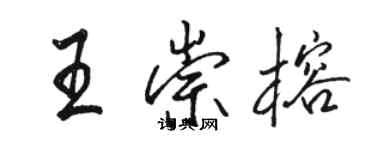 骆恒光王崇榕行书个性签名怎么写
