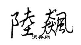 王正良陆飚行书个性签名怎么写