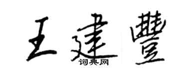 王正良王建丰行书个性签名怎么写