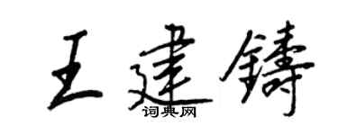 王正良王建铸行书个性签名怎么写