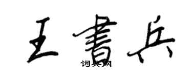 王正良王书兵行书个性签名怎么写
