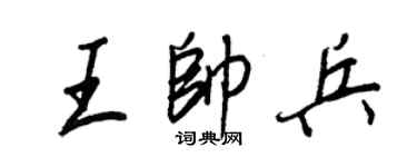 王正良王帅兵行书个性签名怎么写
