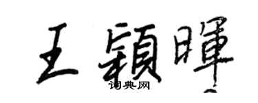 王正良王颖晖行书个性签名怎么写
