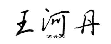 王正良王河丹行书个性签名怎么写