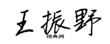 王正良王振野行书个性签名怎么写