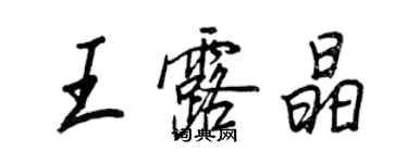 王正良王露晶行书个性签名怎么写