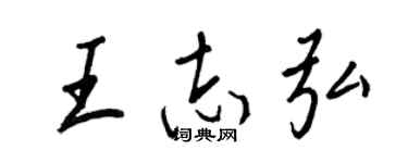 王正良王志弘行书个性签名怎么写