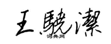 王正良王骁洁行书个性签名怎么写