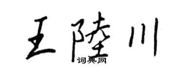 王正良王陆川行书个性签名怎么写