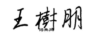 王正良王树朋行书个性签名怎么写
