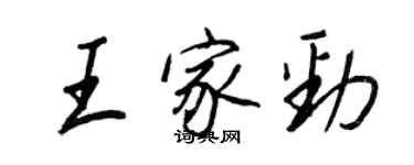 王正良王家劲行书个性签名怎么写