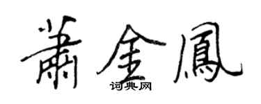 王正良萧金凤行书个性签名怎么写