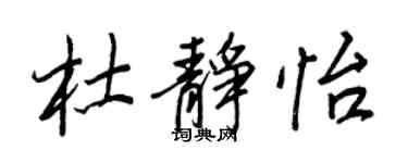 王正良杜静怡行书个性签名怎么写