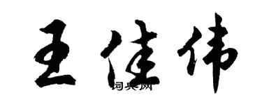 胡问遂王佳伟行书个性签名怎么写