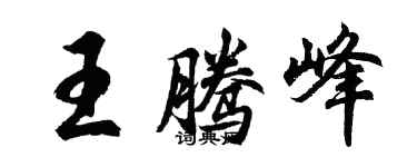 胡问遂王腾峰行书个性签名怎么写