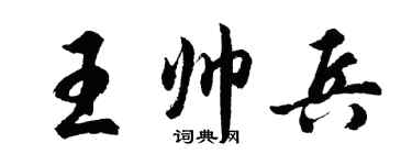 胡问遂王帅兵行书个性签名怎么写