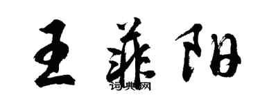 胡问遂王菲阳行书个性签名怎么写