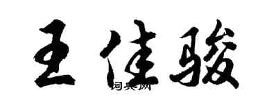 胡问遂王佳骏行书个性签名怎么写