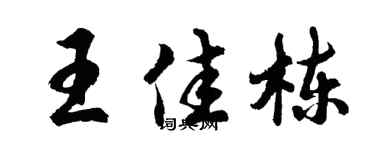 胡问遂王佳栋行书个性签名怎么写